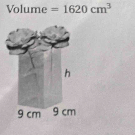 Volume =1620cm^3