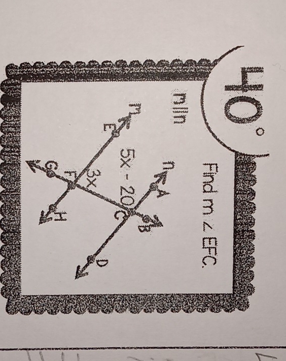 40°
Find m∠ EFC.