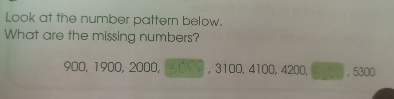 Solved: Look at the number pattern below. What are the missing numbers ...