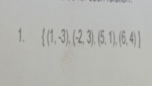  (1,-3),(-2,3),(5,1),(6,4)