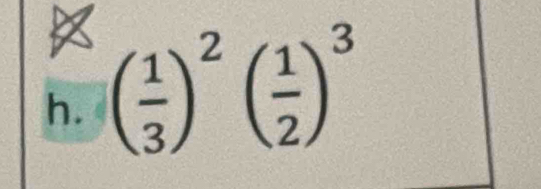 ( 1/3 )^2( 1/2 )^3