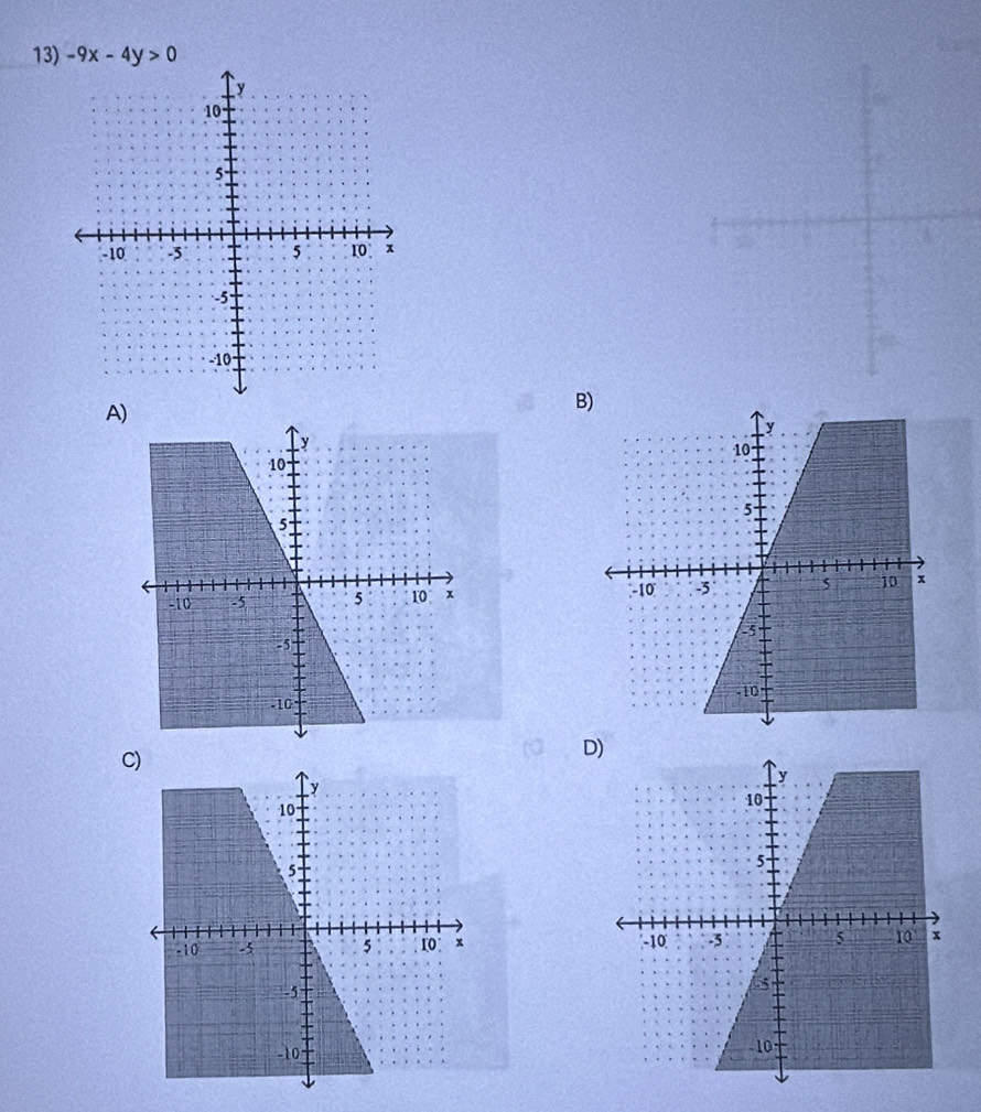 -9x-4y>0
A) 
B 

C 
D)