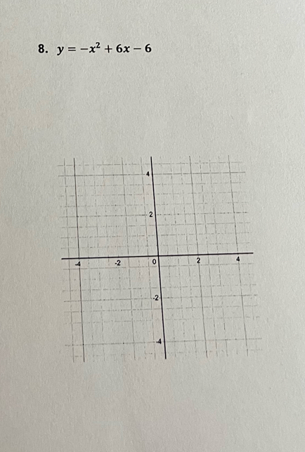 y=-x^2+6x-6