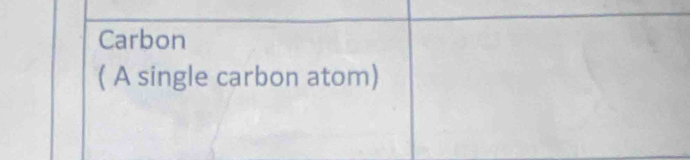 Carbon 
( A single carbon atom)