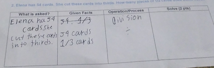 ds into thirds. How many pieces of 13 ca