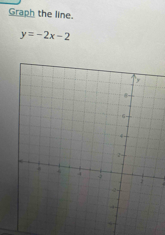 Graph the line.
y=-2x-2
4