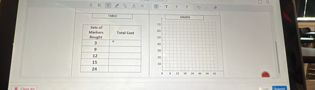 TABLE 
Clear All Submit