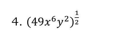 (49x^6y^2)^ 1/2 