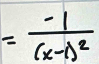 =frac -1(x-1)^2