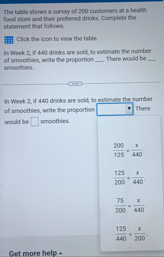 Solved: The table shows a survey of 200 customers at a health food ...