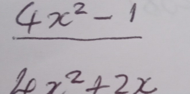  (4x^2-1)/4x^2+2x 