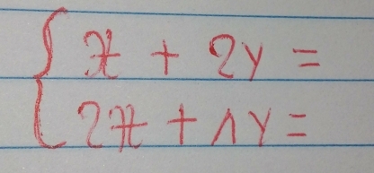 beginarrayl 7+2y= 27+1y=endarray.