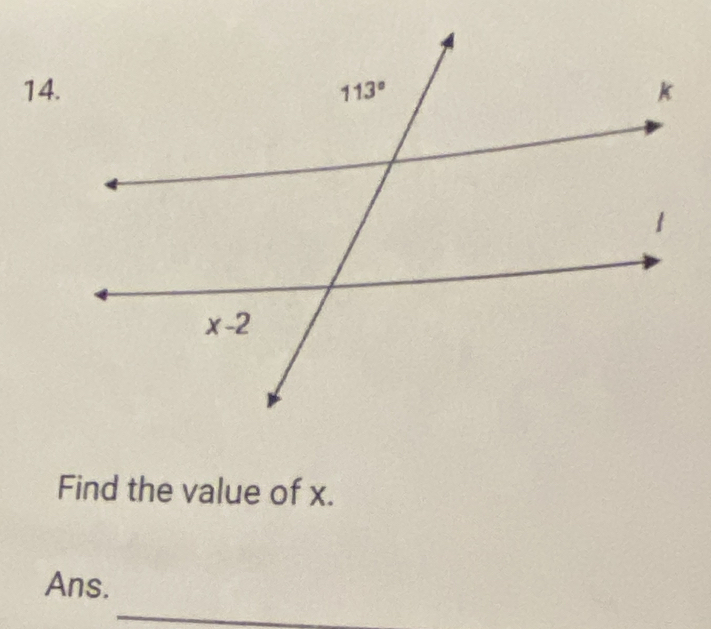 Find the value of x.
Ans.
_