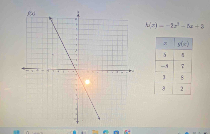 h(x)=-2x^2-5x+3
Search