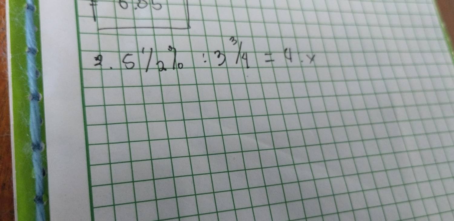 5^1/_2% :3^3/_4=4· x