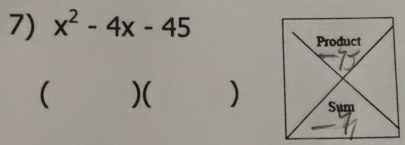 x^2-4x-45
( )( )