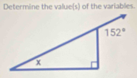 Determine the value(s) of the variables.