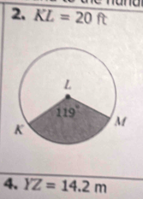 a  
2, KL=20ft
4. YZ=14.2m