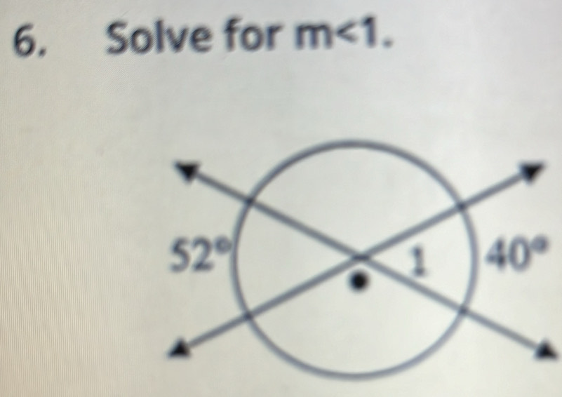 Solve for m<1.