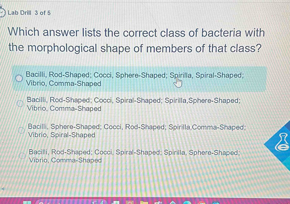 Solved: Lab Drill 3 of 5 Which answer lists the correct class of ...