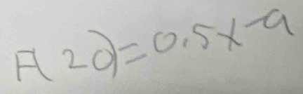 F(20)=0.5x-9