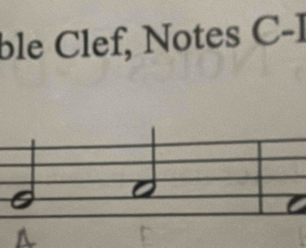 ble Clef, Notes C-l