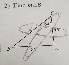 Find m∠ B