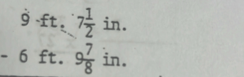 9-ft. 7 1/2  in.
- 6 ft. 9 7/8  in.