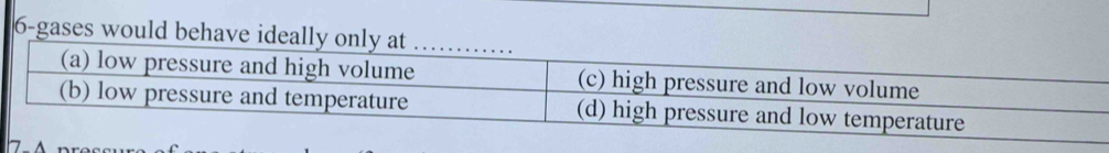 6-gases would behave ideal