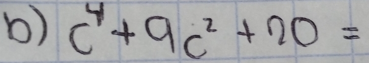 c^4+9c^2+20=