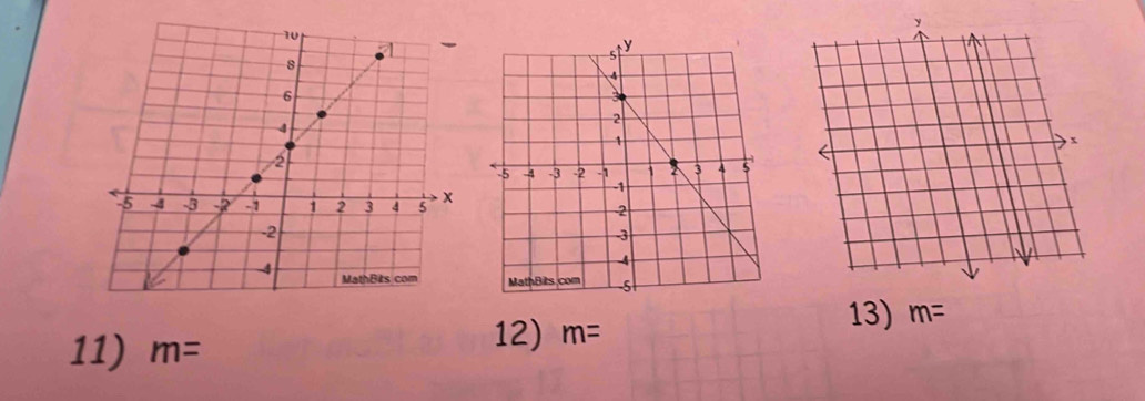 m=
11) m=
12) m=