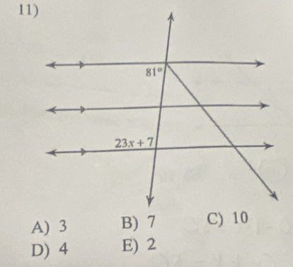 A) 3
D) 4 E) 2