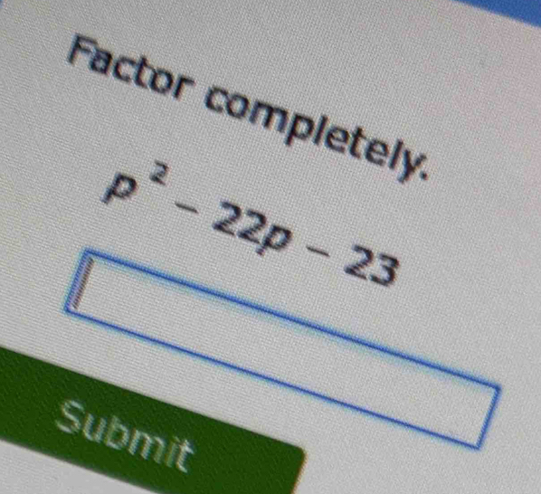 Factor completely