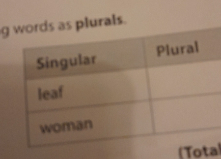 gs plurals. 
al