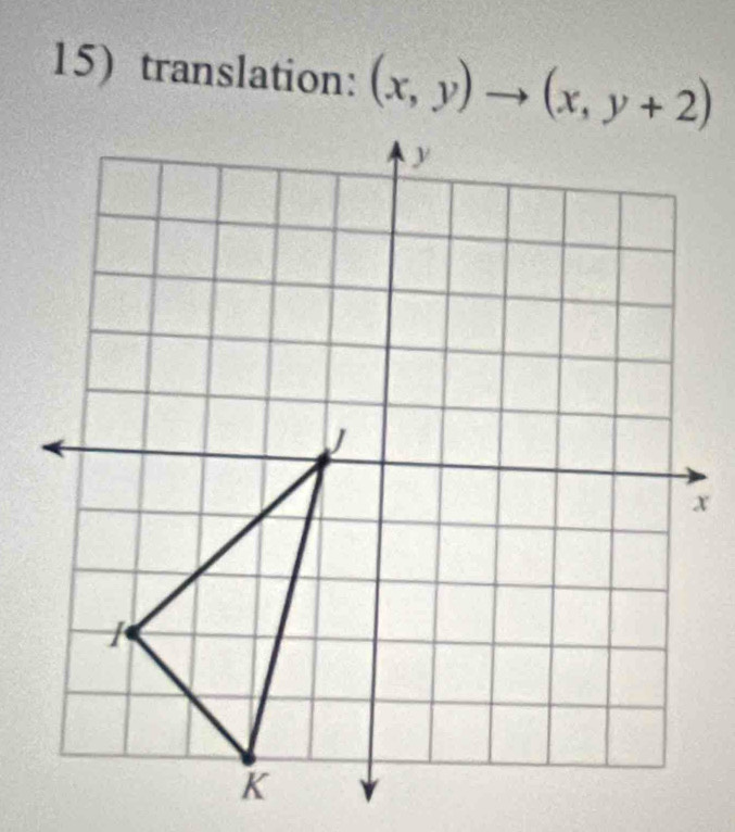 translation: (x,y)to (x,y+2)