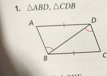 △ ABD, △ CDB