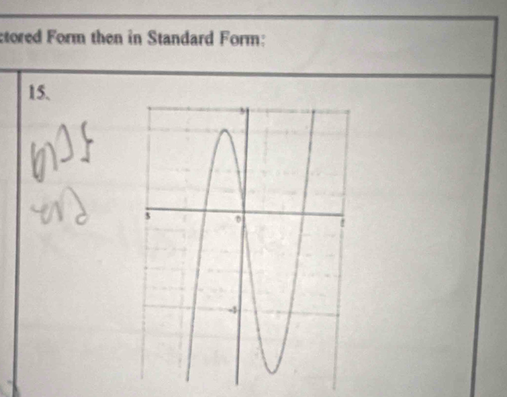 ctored Form then in Standard Form: 
15.