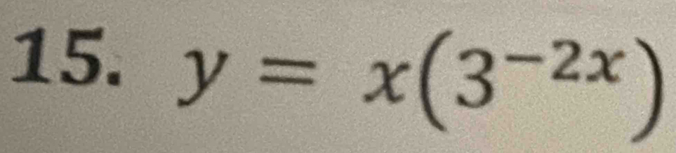 y=x(3^(-2x))