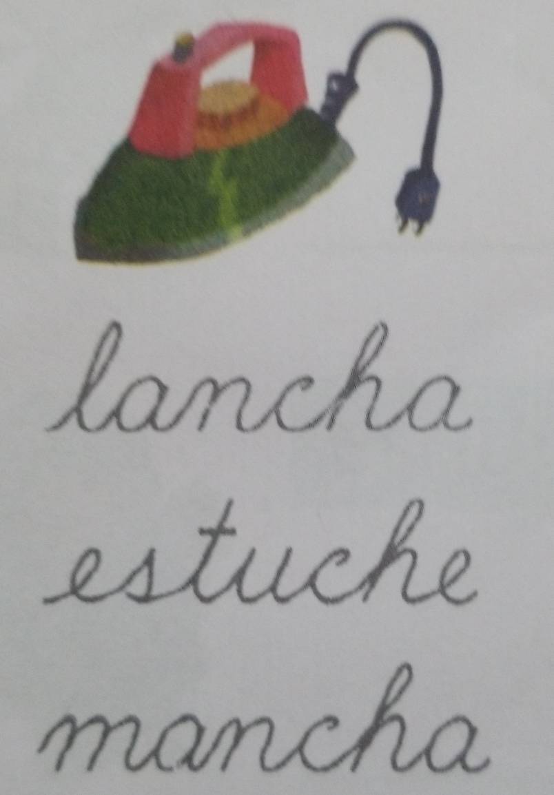 lancha 
estuche 
mancha