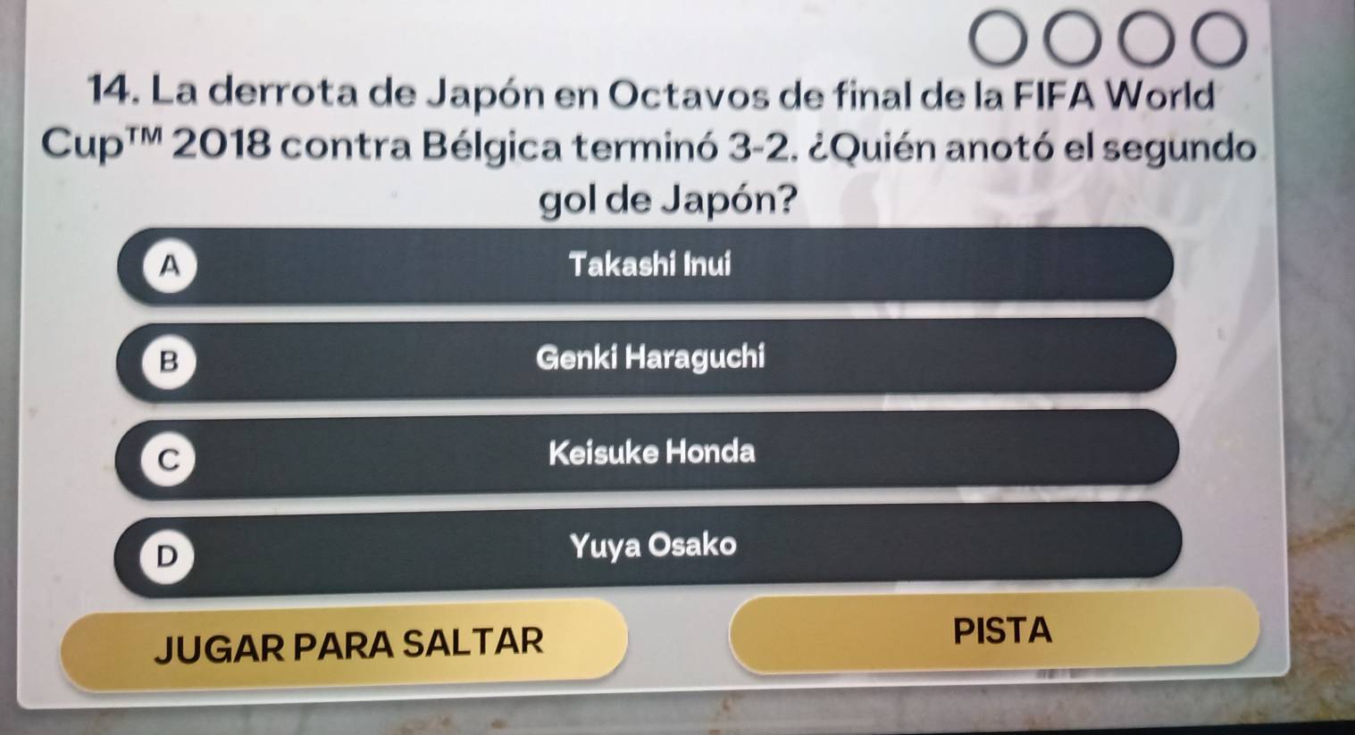 Resuelto:La derrota de Japón en Octavos de final de la FIFA World Cup