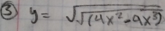 y=sqrt(sqrt (4x^2-9x^3))