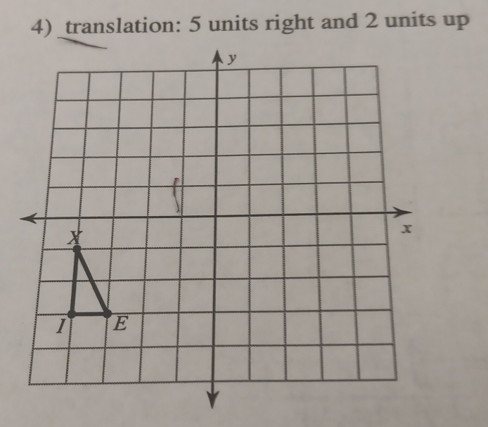 translation: 5 units right and 2 units up