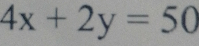 4x+2y=50