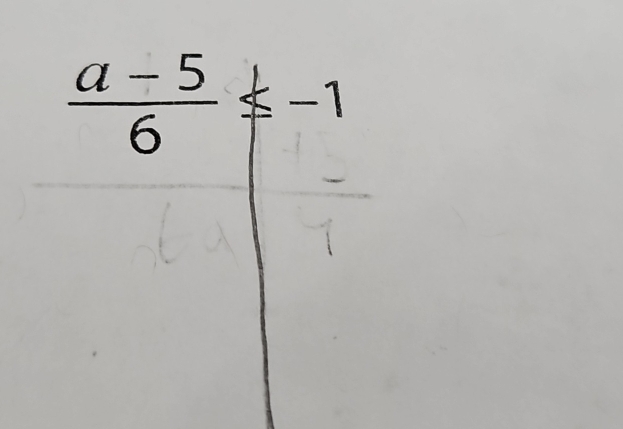  (a-5)/6 not ≤ -1