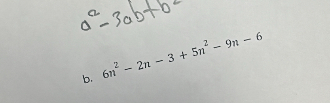 6n^2-2n-3+5n^2-9n-6