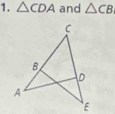 △ CDA and △ CB