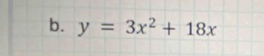 y=3x^2+18x