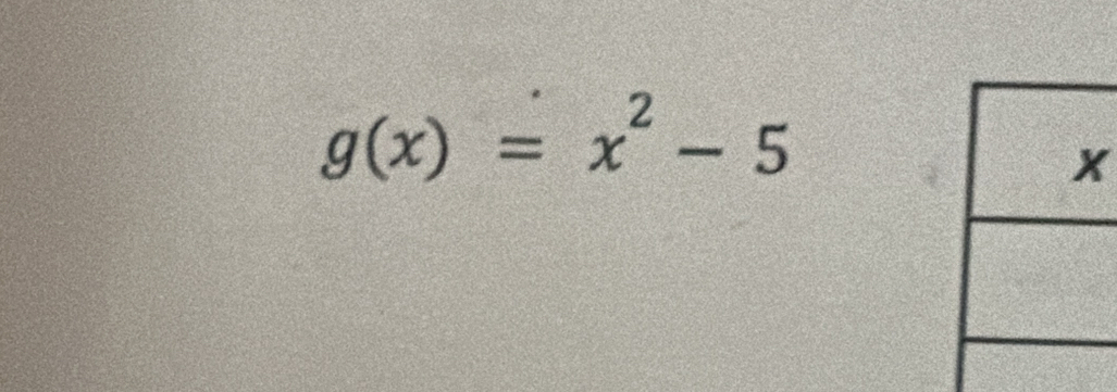 g(x)=x^2-5