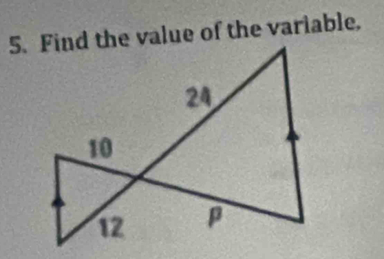 Find the value of the variable.