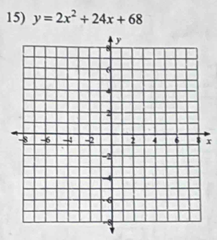 y=2x^2+24x+68
x